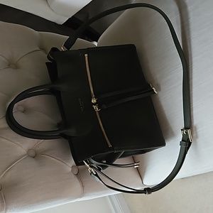 Ted Baker tote bag crossbody strap dark olive color